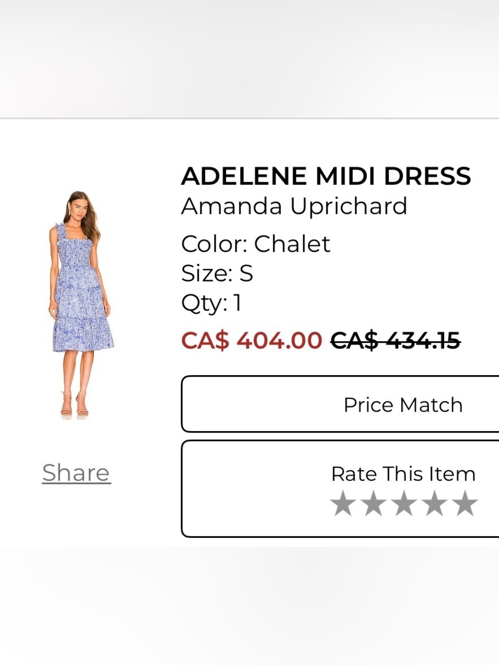 Amanda Uprichard Adeline Midi Dress in Chalet (Kids)